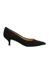 Stuart Weitzman 50mm Stuart Power Kitten-heel Pumps In Black