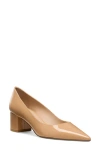 Stuart Weitzman Stuart Power 50 Block Heel Pump In Adobe