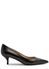 Stuart Weitzman Stuart Power 50 Leather Pumps In Black