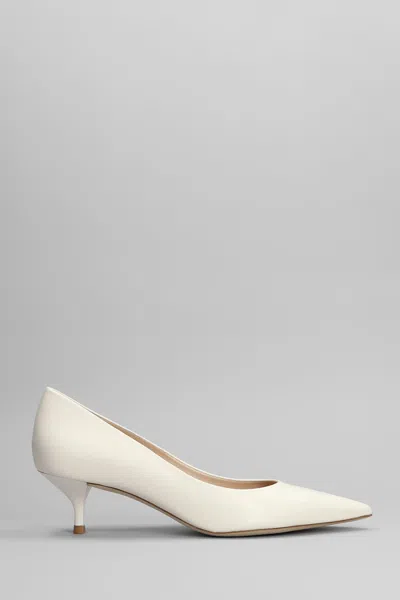 Stuart Weitzman Stuart Power 50 Pumps In White Leather