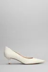 Stuart Weitzman Stuart Power 50 Pumps In White Leather In White
