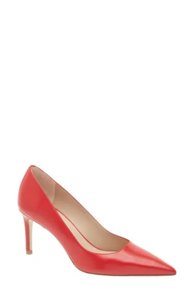 Stuart Weitzman 'stuart Power 75 Pointed Toe Pump In Cherry Leather