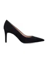 Stuart Weitzman Stuart Power 75 Pointed-toe Pumps  In Black