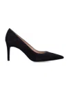 Stuart Weitzman Stuart Power 75 Pointed-toe Pumps  In Black