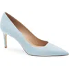 Stuart Weitzman Stuart Power 75 Pump In Light Vintage Denim