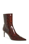Stuart Weitzman Stuart Power 75 Zip Bootie In Dark Brown
