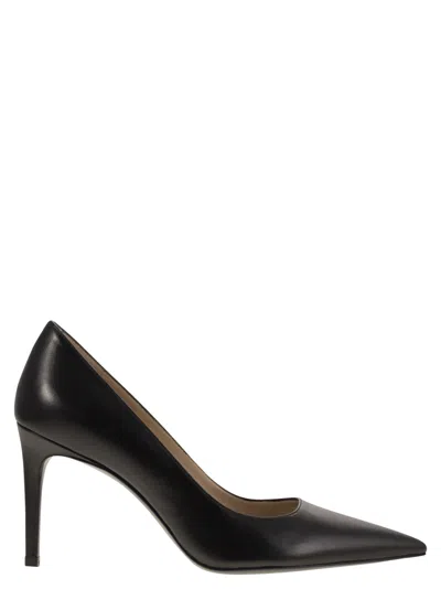 Stuart Weitzman Stuart Power 85 - Leather Pumps In Black
