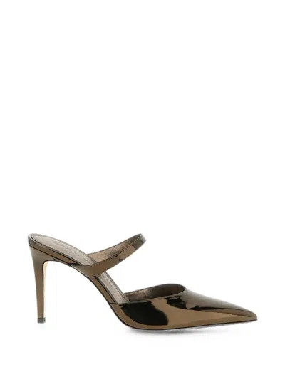 Stuart Weitzman Stuart Power 85 Heeled Mules In Brown