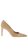 Stuart Weitzman Stuart Power 75 Pointed Toe Pump In Brown