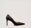 Stuart Weitzman Stuart Leather Stiletto Pumps In Black