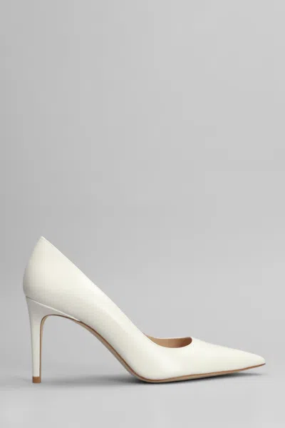 Stuart Weitzman Stuart Power 85 Pumps In White Leather