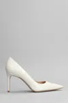 Stuart Weitzman 75mm Stuart Power Pointed-toe Leather Pumps In White