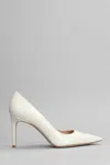 Stuart Weitzman 75mm Stuart Power Pointed-toe Leather Pumps In White