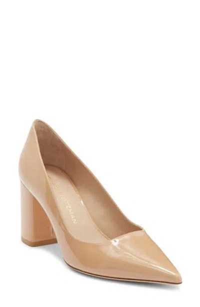 Stuart Weitzman Stuart Power Block 75 Pump In Brown