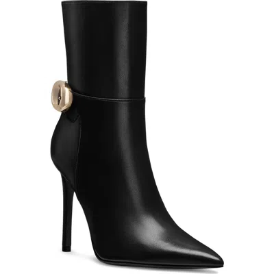 Stuart Weitzman Stuart Power Buckle Bootie In Black