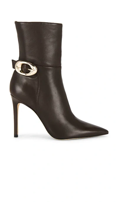 Stuart Weitzman Stuart Power Buckle Bootie In Brown