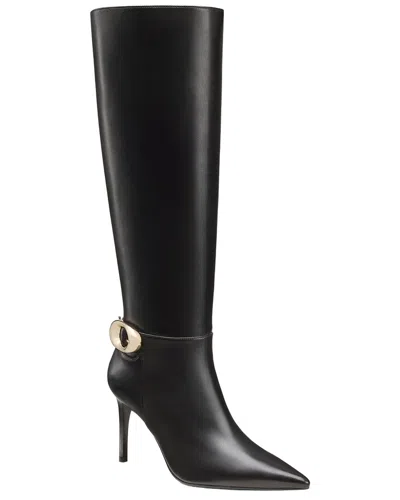 Stuart Weitzman Stuart Power Buckle Leather Boot In Black