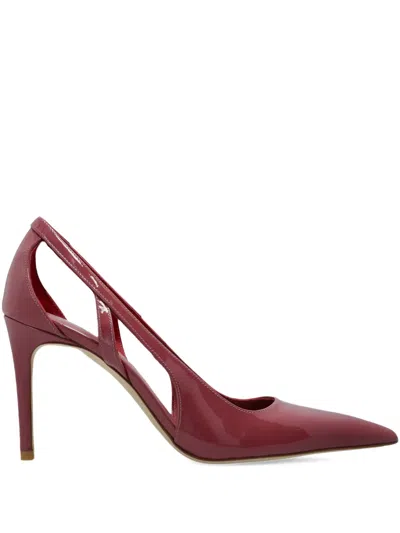 Stuart Weitzman Stuart Power Cutout 85 Pumps In Burgundy