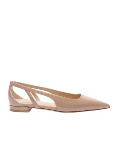Stuart Weitzman Stuart Power Cutout Flat In Brown