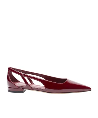 Stuart Weitzman Stuart Power Cutout Flat In Red