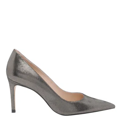 Stuart Weitzman Stuart Power Decollete In Silver