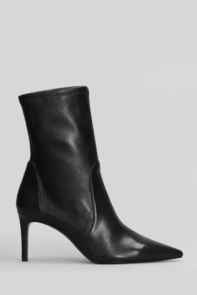 Stuart Weitzman Stuart Power High Heels Ankle Boots In Black Suede