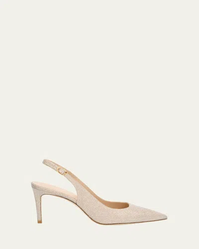 Stuart Weitzman Stuart Power Metallic Stiletto Pumps In Poudre