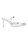 Stuart Weitzman Stuart Power Mule 85 In Silver