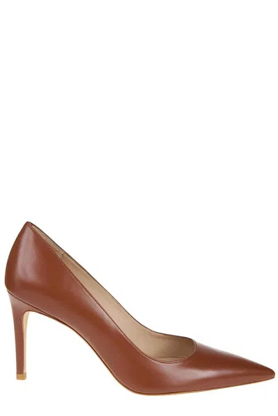 Stuart Weitzman Stuart Power 85 Pumps In Brown