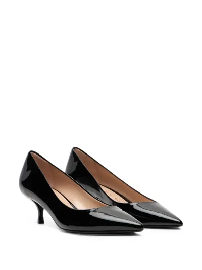 Stuart Weitzman Stuart Power Pointed-toe Pumps In Black