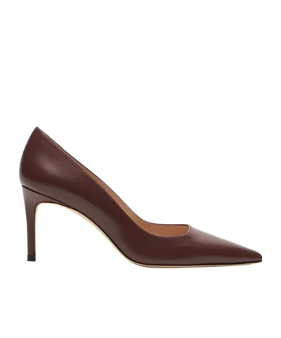Stuart Weitzman Stuart Power Pointed-toe Pumps In White