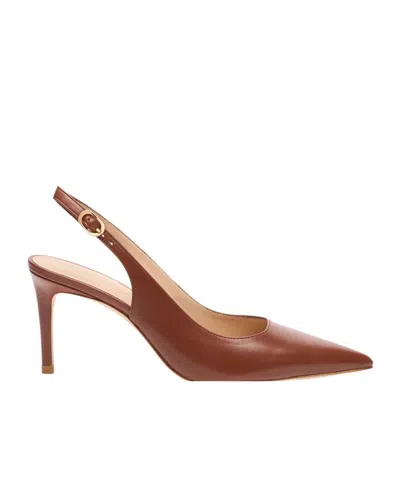 Stuart Weitzman Stuart Power Slingback 75 In Brown
