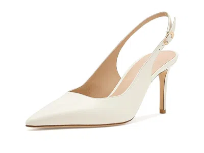 Stuart Weitzman Stuart Power Slingback 75 High In White