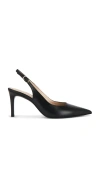 Stuart Weitzman Stuart Power 75 Pointed Toe Slingback Pump In Black