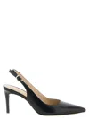 Stuart Weitzman Stuart Power 75 Pointed Toe Slingback Pump In Black