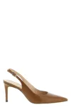 Stuart Weitzman Stuart Power Slingback Leather Pumps In Brown