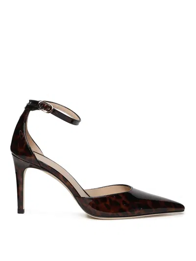 Stuart Weitzman Stuart Power Strapi Leather Pumps In Brown