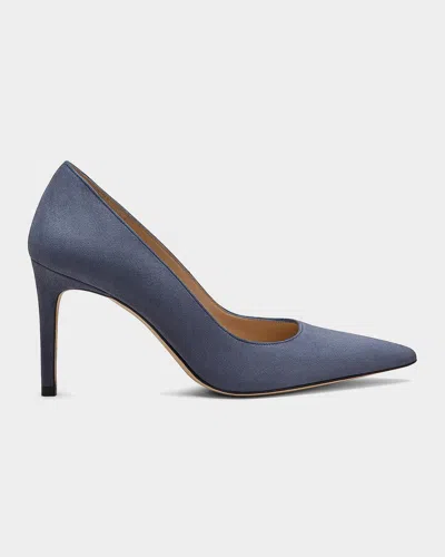 Stuart Weitzman Stuart Power Suede Pumps In Blue