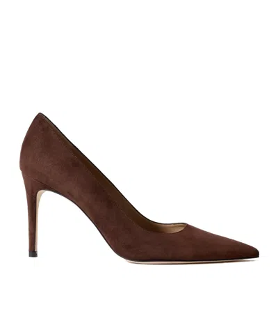 Stuart Weitzman Stuart Power Suede Pumps In Brown