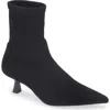 Stuart Weitzman Stuart Sculpt Pointy Toe Bootie 50 In Black