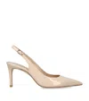 Stuart Weitzman Stuart Power Slgbk 7 Pumps In Beige Patent Leather In Nude