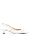 Stuart Weitzman Sofia 50 Slingback Pumps In Nude