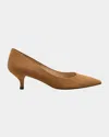 Stuart Weitzman Stuart Suede Kitten Pumps In Brown