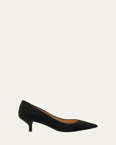 Stuart Weitzman 35mm Eva Suede Pumps In Black