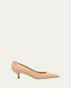 Stuart Weitzman Stuart Suede Kitten Pumps In Brown