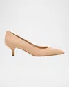 Stuart Weitzman Stuart Suede Kitten Pumps In Neutral