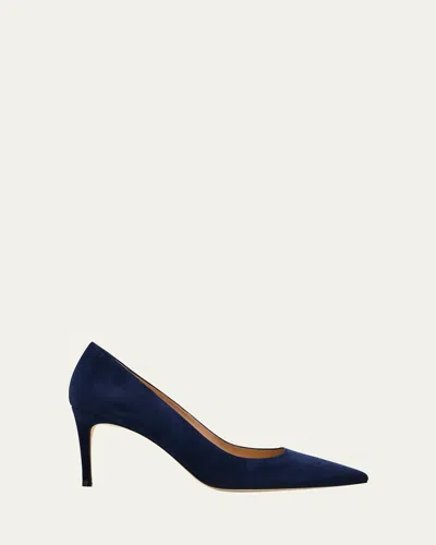 Stuart Weitzman Stuart Suede Stiletto Pumps In Blue