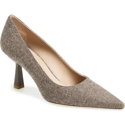 Stuart Weitzman Stuart Susculpt 75 Pointed Toe Pump In Brown