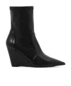 Stuart Weitzman Stuart Wedge 85mm Ankle Boots In Black