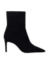Stuart Weitzman 75mm Stuart Power Zip-detail Pointed-toe Boots In Black